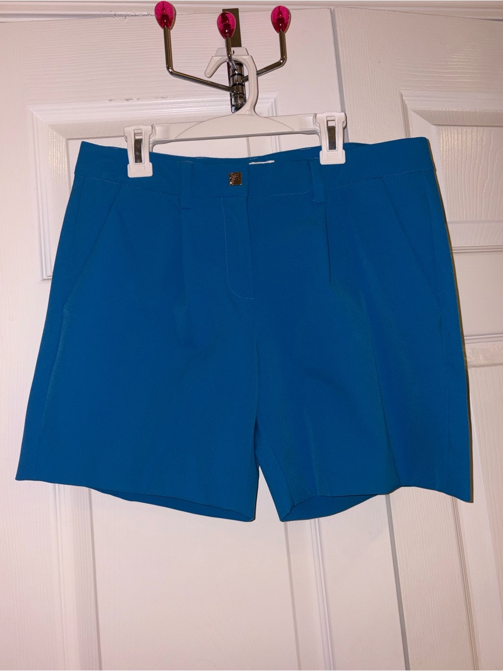 Versace Women's  Teal Tailored Shorts